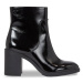 Calvin Klein Jeans Členková obuv Mid Block Heel Boot Naplak Wn YW0YW01258 Čierna