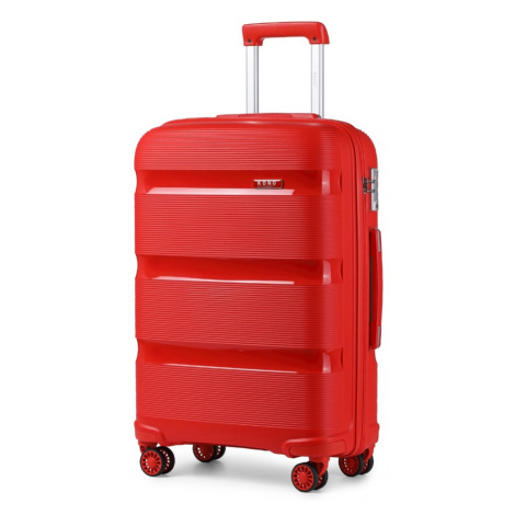 Cestovný kufor na kolieskach Kono Classic Collection - červený - 77L - polypropylén