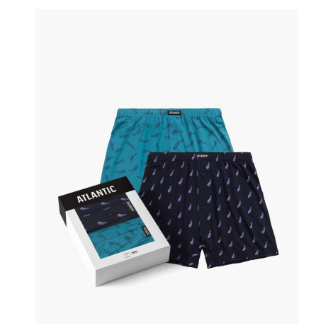 Men's loose boxer shorts ATLANTIC 2Pack - multicolored