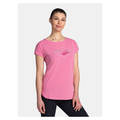 Ružové dámske tričko s potlačou Kilpi NELLIM