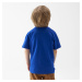 Detské turistické tričko MH100 2-6 rokov modré fosforeskujúce