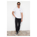 Trendyol White Regular/Normal Cut Deer Patterned Polo Neck T-shirt