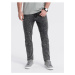 Sivé pánske slim fit rifle Ombre Clothing