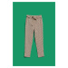 LADIES TROUSERS L-SP-4015 BROWN_OFF WHITE