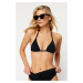 Trendyol Black Triangle Bikini Top