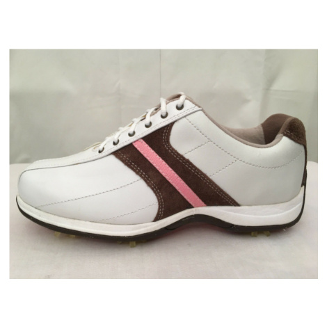 Dámska golfová obuv LS401-14 - Etonic bílá-hnědá-růžová