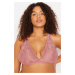 Trendyol Curve Dried Rose Lace Bralette Bra