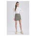 DEFACTO Patterned Slit Woven Mini Skirt