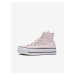 Svetloružové dámske členkové tenisky na platforme Converse Chuck Taylor All Star Lift