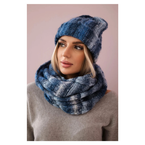 Women's set with mocher jeans K208 + dark blue