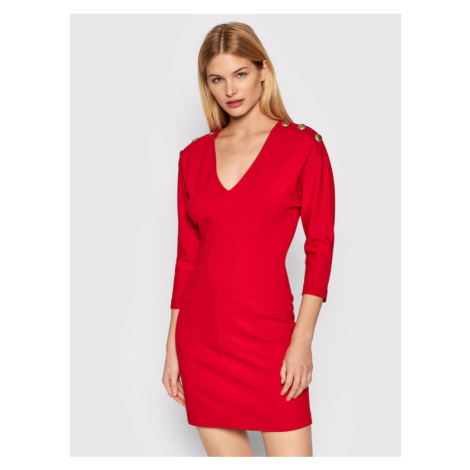 MAX&Co. Každodenné šaty Dado 76219722 Červená Slim Fit