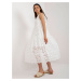 White flowing dress with ruffle OCH BELLA