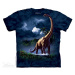 Pánske batikované tričko The Mountain - Brachiosaurus - modrá