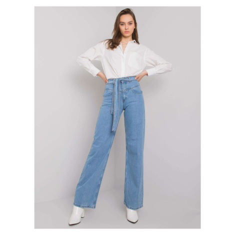 Dámske široké džínsy SP-303 - Fprice jeans-sv.modrá