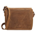 Kožená crossbody unisex taška Hide & Stitches Idaho - hnedá