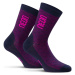 NEON Cyklistické ponožky klasické - NEON 3D - ružová/modrá