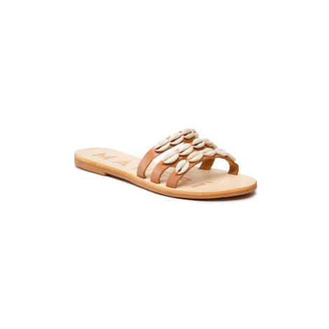 Manebi Šľapky Leather Sandals S 0.1 Y0 Hnedá