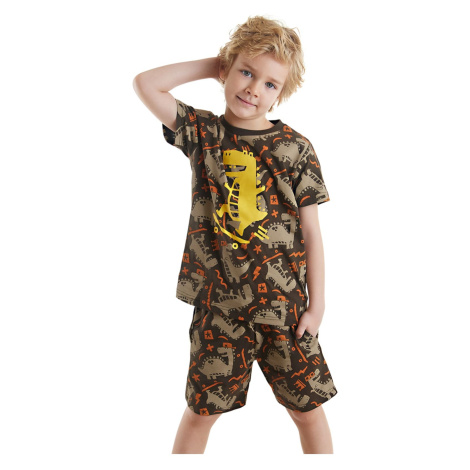 Denokids Skateboard Dino Boy's Summer T-shirt Shorts Set