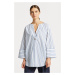 KOŠEĽA GANT RELAXED POPOVER STRIPED SHIRT WHITE