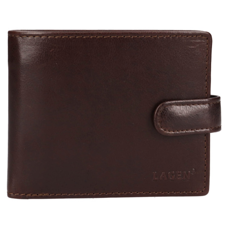 Pánska kožená peňaženka Lagen Mareto - tmavo hnedá
