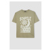 DEFACTO Oversize Fit Crew Neck Printed Short Sleeve T-Shirt