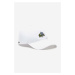 Bavlnená čiapka Lacoste x Netflix biela farba, s nášivkou