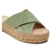 Manebi Espadrilky Hamptons Double Sole X Bands Sandals R 6.6 DX Zelená