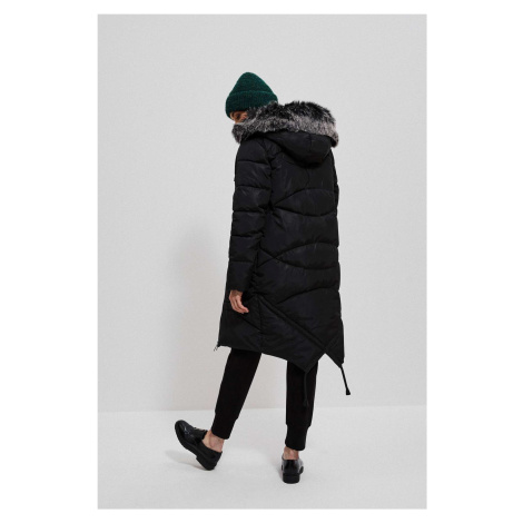 Long quilted hooded jacket Moodo