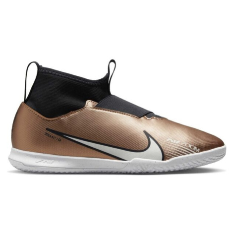 Nike JR ZOOM SUPERFLY 9 ACADEMY IC Detská halová obuv, zlatá, veľkosť 33.5