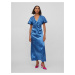 Blue Ladies Satin Maxi-dress VILA Sittas - Ladies