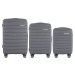 SIVÁ 3DIELNA SADA KUFROV WINGS MUR01 3, SET OF 3 WINGS POLIPROPYLEN SUITCASES L,M,S GREY