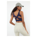 Trendyol Dark Navy Blue Padded/Shaping Knitted Sports Bra with Back Detail