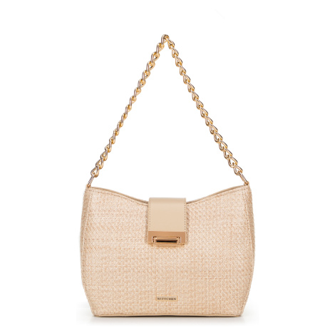 Dámska pletená crossbody kabelka béžová Wittchen