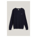 SVETER GANT COTTON CABLE C-NECK EVENING BLUE