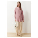 Trendyol Powder Linen Aerobin Oversize Woven Shirt