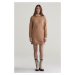 ŠATY GANT REL SHIELD C-NECK SWEAT DRESS CARAMEL BEIGE