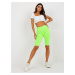 Neónovo-zelené biker shorts EM-LG-574-1.40-fluo green