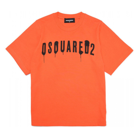 Tričko Dsquared2 Slouch Fit T-Shirt Oranžová Dsquared²