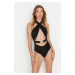 Trendyol Black Accessory Detailed Cut Out Swimsuit