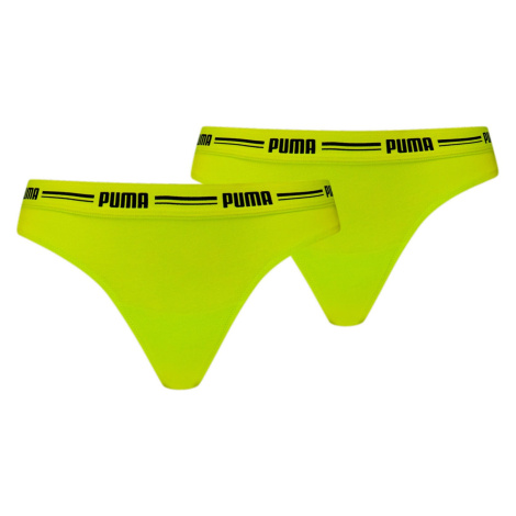 2PACK women's thong Puma green