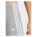 Adidas Legíny Essentials 3-Stripes High-Waisted Single Jersey Leggings IC7152 Sivá