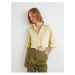 Koton Crop Poplin Shirt Cargo Pocket Buttoned Long Sleeve Cotton