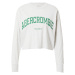 Abercrombie & Fitch Tričko  sivá melírovaná / zelená / biela