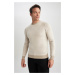 DEFACTO Standard Fit Crew Neck Knitwear Sweater