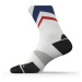 Bežecké ponožky Run900 po lýtka hrubé bielo-modro-červené