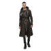 kabát DEVIL FASHION Villain Blues Punk Faux Leather Trench Coat