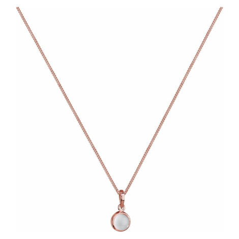 ELLI Retiazka 'Mondstein'  ružové zlato / perlovo biela