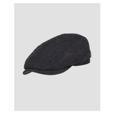 Pánska čiapka Stetson Driver Cap Wool Cashmere Tmavosivá