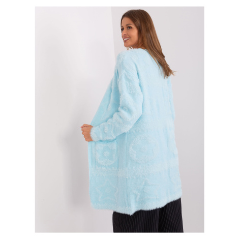 Light blue patterned women's cardigan