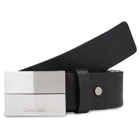 Calvin Klein Pánsky opasok Adj 2 Finish Plaque Pb K50K510935 Čierna